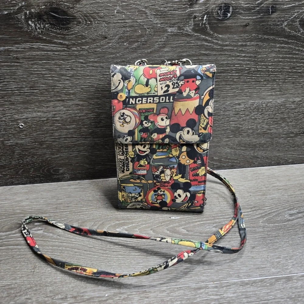 Nicole Miller Walt Disney Gallery Vintage Mickey Mouse Crossbody Wallet Bag